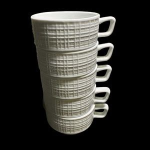International Tableware Incorporated Bright White Stoneware Expresso Cups Mugs